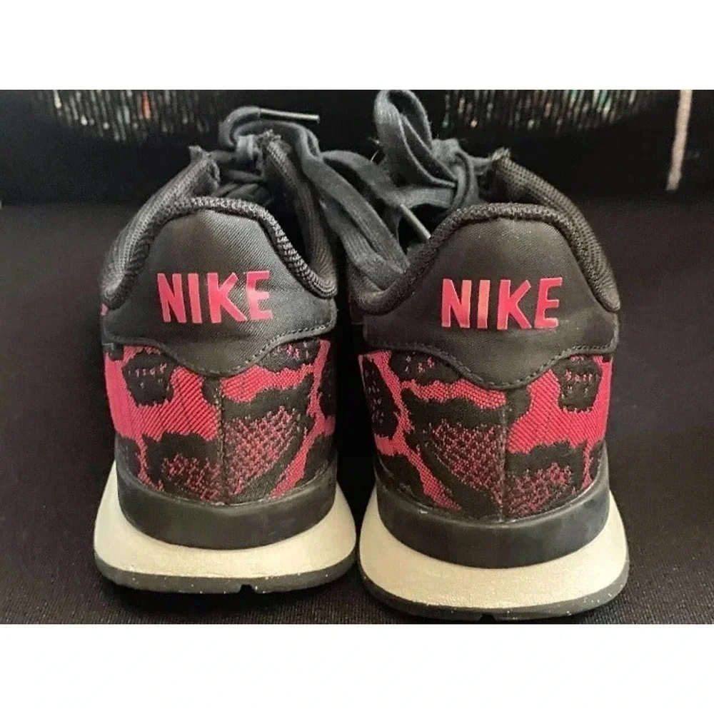 Nike Womens Internationalist Athletic Black US 6 Lace-Up Sneakers Colorful